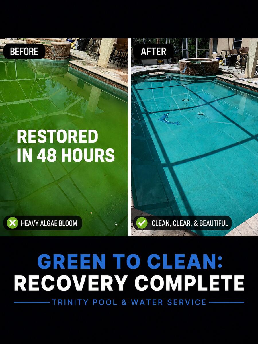 Green-to-clean pool recovery project